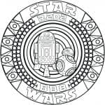 Kolorowanka BB-8 i R2-D2 z Gwiezdnych Wojen do druku.