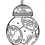 Kolorowanka BB-8, droid z Gwiezdnych Wojen, do druku dla dzieci.