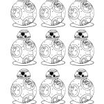 Kolorowanka BB-8 z serii Star Wars do druku dla dzieci.
