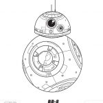Szablon do kolorowania BB-8 z filmu Gwiezdne Wojny.