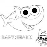Kolorowanka Baby Shark do druku dla dzieci.