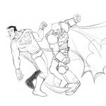 Kolorowanka Batman i Superman dla dzieci do wydrukowania.
