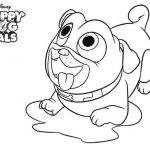 Czarno-biała kolorowanka pieska z serialu Puppy Dog Pals do druku.