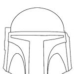 Szablon do kolorowania Boba Fett z Gwiezdnych Wojen.