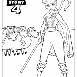 Kolorowanka Toy Story do druku dla dzieci, postać Buzza z filmu.
