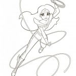 Kolorowanka do wydrukowania z bohaterką Super Hero Girls.