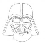 Kolorowanka Darth Vader do wydrukowania dla dzieci.