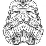 Darth Vader do kolorowania, szablon do druku dla dzieci.