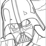 Darth Vader z maską do kolorowania dla dzieci.