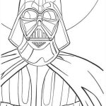 Darth Vader, postać z Gwiezdnych Wojen, do kolorowania dla dzieci.