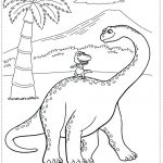 Kolorowanka dinozaur i dinozaurzyca do wydrukowania dla dzieci.