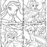 Kolorowanki do wydrukowania z Disney Fairies dla dzieci.