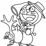 Doraemon - kolorowanka do wydrukowania dla dzieci.