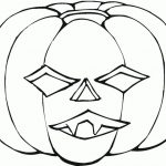 Prosta kolorowanka dyni na Halloween do wydruku dla dzieci.