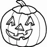 Prosta dynia do kolorowania na Halloween dla dzieci.