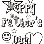 Kolorowanka z napisem Happy Father's Day i sercem, idealna do druku.