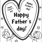 Kolorowanka z napisem Happy Father's Day dla dzieci.