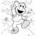 Kolorowanka Elmo z bajki dla dzieci, do wydrukowania i pokolorowania.