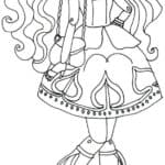 Kolorowanka do wydrukowania z postacią z Ever After High.