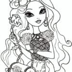 Kolorowanka do wydrukowania z postacią z Ever After High.