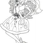 Kolorowanka Ever After High do wydrukowania dla dzieci.