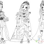 Kolorowanki Ever After High do druku dla dzieci.