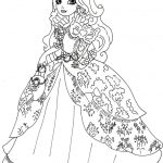 Kolorowanka do wydrukowania z postacią z Ever After High.
