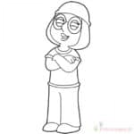 Kolorowanka Lois Griffin z serialu Family Guy do druku.