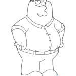 Kolorowanka do wydrukowania Peter Griffin z serialu Family Guy.