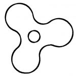 Prosta kolorowanka fidget spinner do wydrukowania dla dzieci.