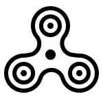 Prosta kolorowanka fidget spinner do wydrukowania dla dzieci.