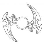 Prosta kolorowanka do druku z motywem spinnera dla dzieci.