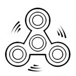 Prosta kolorowanka spinner do wydrukowania dla dzieci.