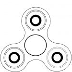 Prosta kolorowanka fidget spinner do wydrukowania dla dzieci.