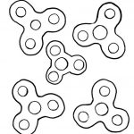 Prosta kolorowanka spinner do druku dla dzieci.