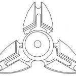 Prosta linia fidget spinner do kolorowania dla dzieci.