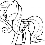 Kolorowanka Fluttershy z My Little Pony do druku dla dzieci.