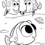 Kolorowanka Dory i przyjaciół z filmu "Gdzie jest Dory?" dla dzieci.