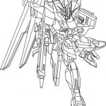 Szkic Gundam do kolorowania dla dzieci, linie do wydrukowania.