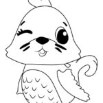 Kolorowanka Hatchimals, wesoła postać z dużym okiem i uśmiechem.