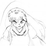 Kolorowanka Inuyasha dla dzieci, postać z anime do kolorowania.