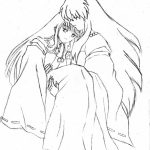 Kolorowanka Inuyasha dla dzieci do druku i zabawy.