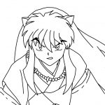 Inuyasha - kolorowanka do wydrukowania dla dzieci.