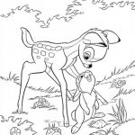 Kolorowanka jelonek Bambi do wydrukowania dla dzieci.
