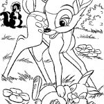 Kolorowanka jelonek Bambi do druku dla dzieci.