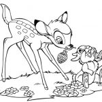 Kolorowanka jelonek i Bambi do druku dla dzieci.