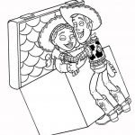 Kolorowanka Jessie i Woody z Toy Story do druku dla dzieci.