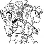 Kolorowanki do wydrukowania z postaciami z Toy Story dla dzieci.