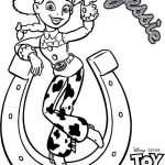 Kolorowanka Jessie z Toy Story do druku dla dzieci.