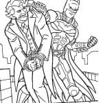 Kolorowanka do wydrukowania Joker i Batman dla dzieci.